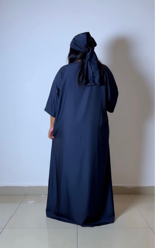 Elegant Black Plus-Size Bubu Dress – Flowy & Comfortable